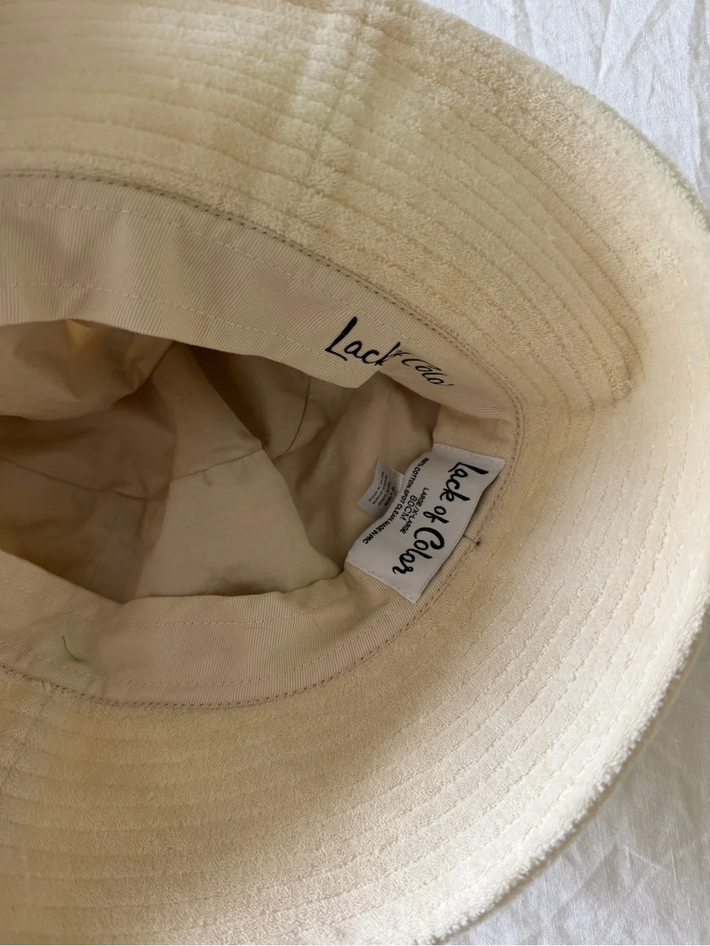 Lack Of Color Soft Cream Bucket Hat